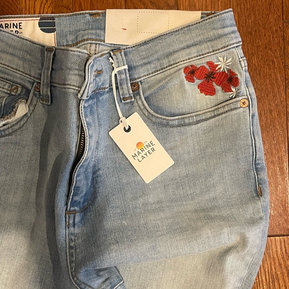 Marine Layer ladies vintage high waisted straight leg jean size 27 - Picture 2 of 5